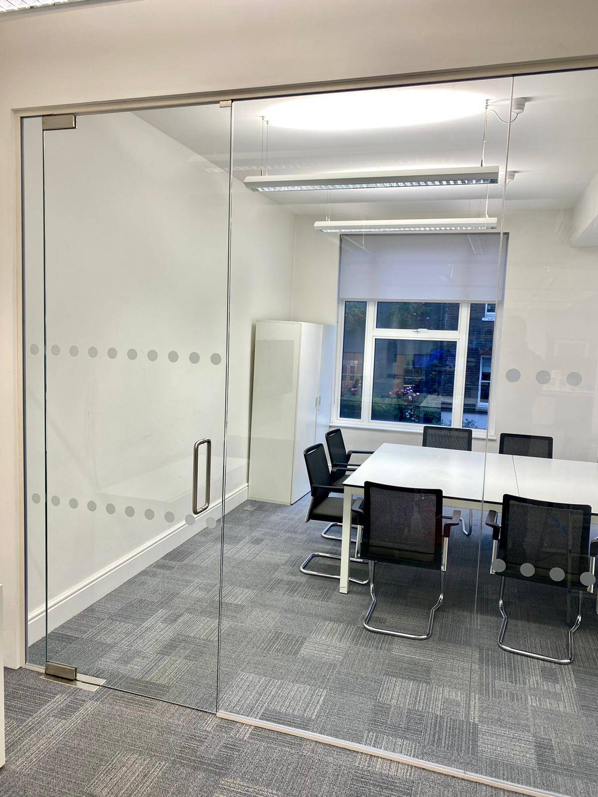 glazed doors in the office installed by local glaziers London